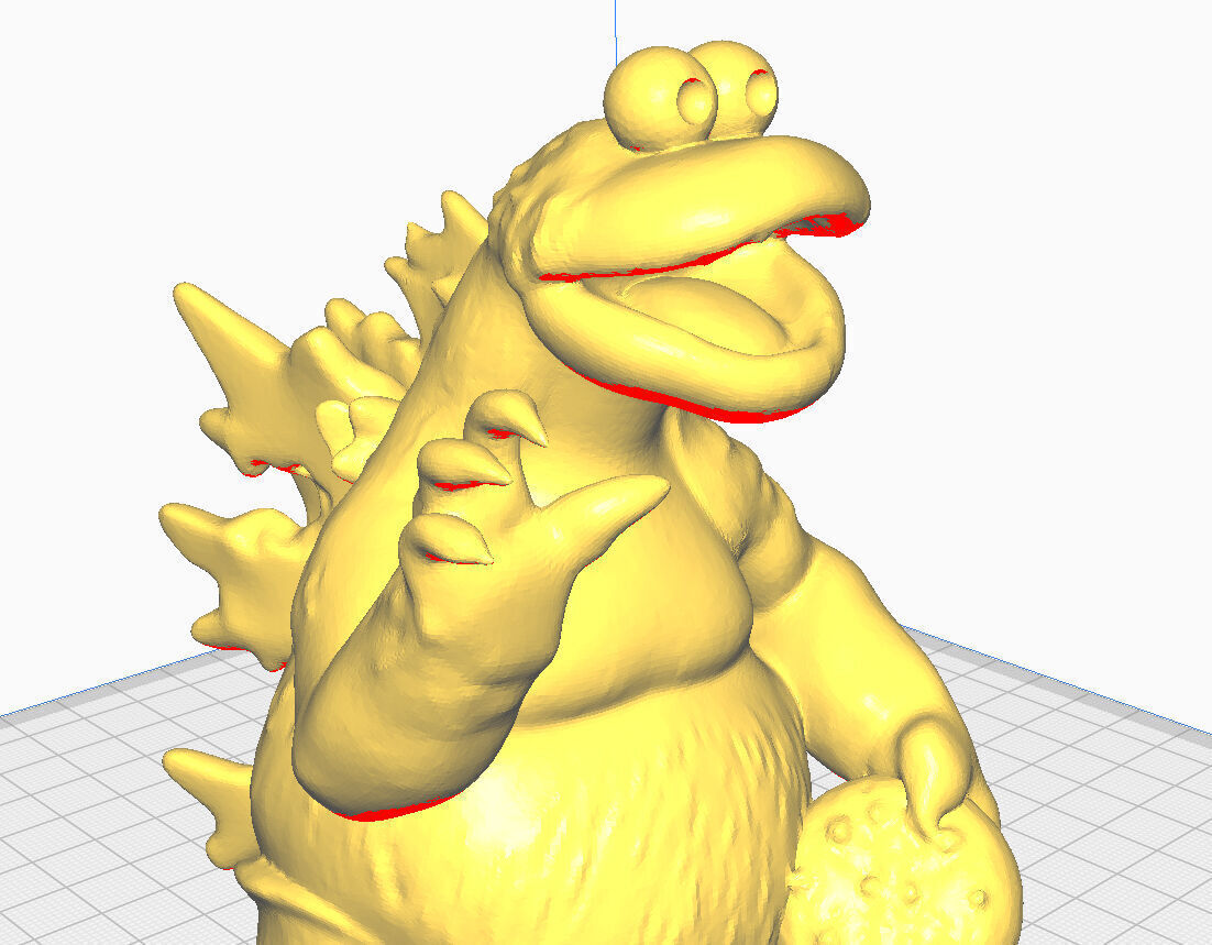 Cookie Monster GODZILLA 3D Printable Model 3D print model_3