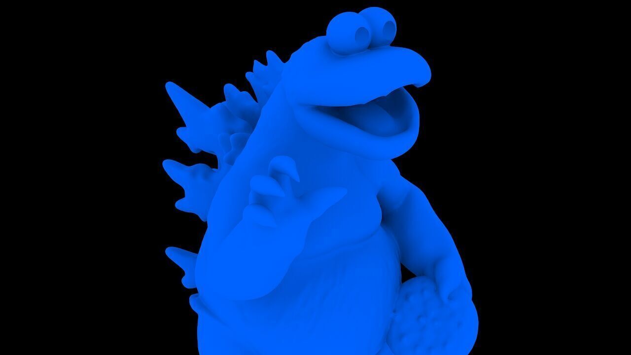 Cookie Monster GODZILLA 3D Printable Model 3D print model_1