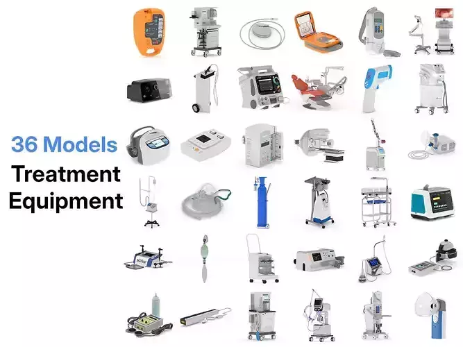 36 Models Medical Treatment Equipment 3D model