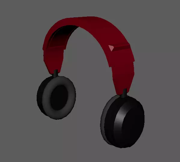 simple headphones Free low-poly 3D model_0