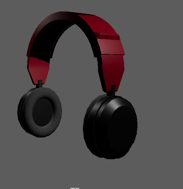 simple headphones Free low-poly 3D model_2