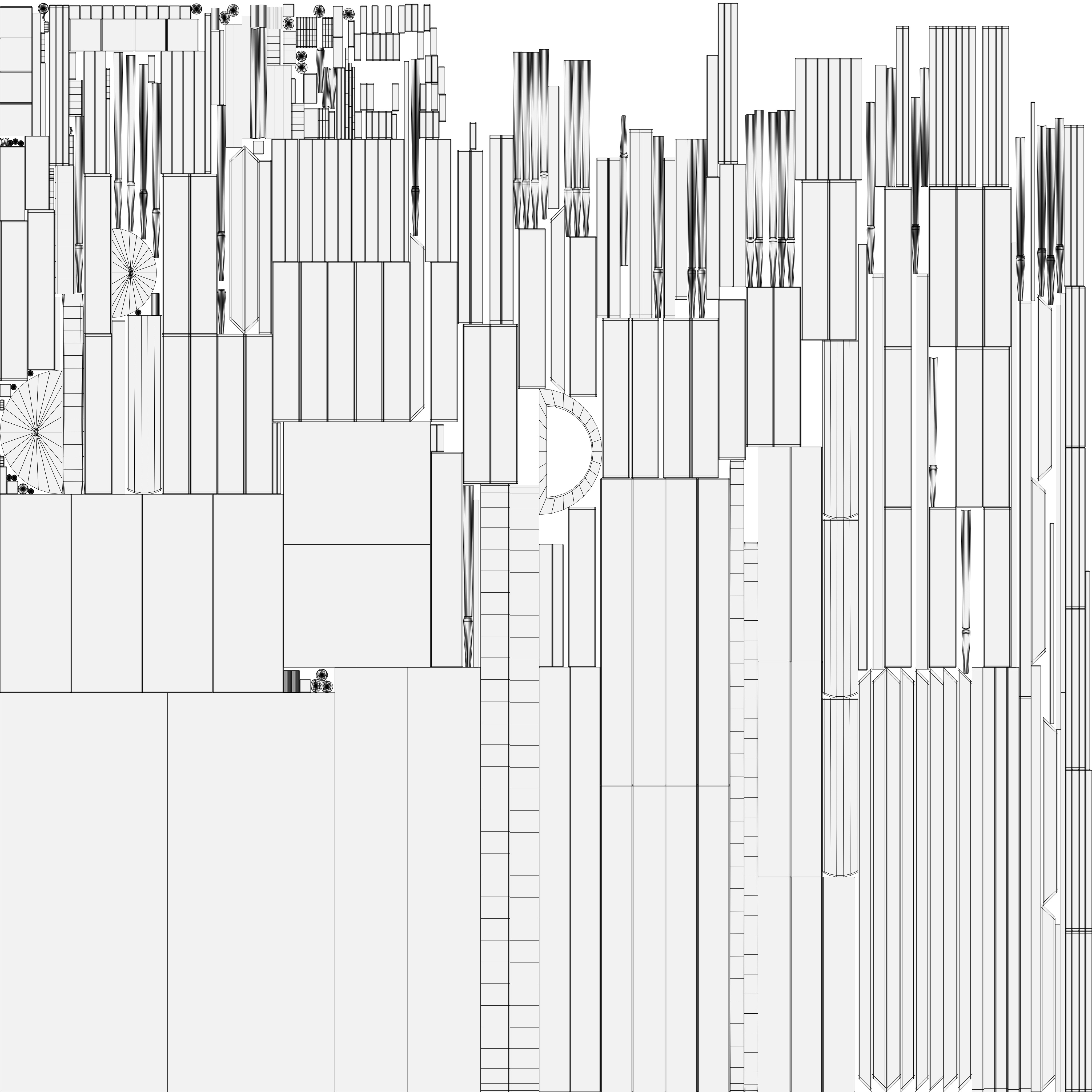 Rustic Bench Low-poly 3D model_43
