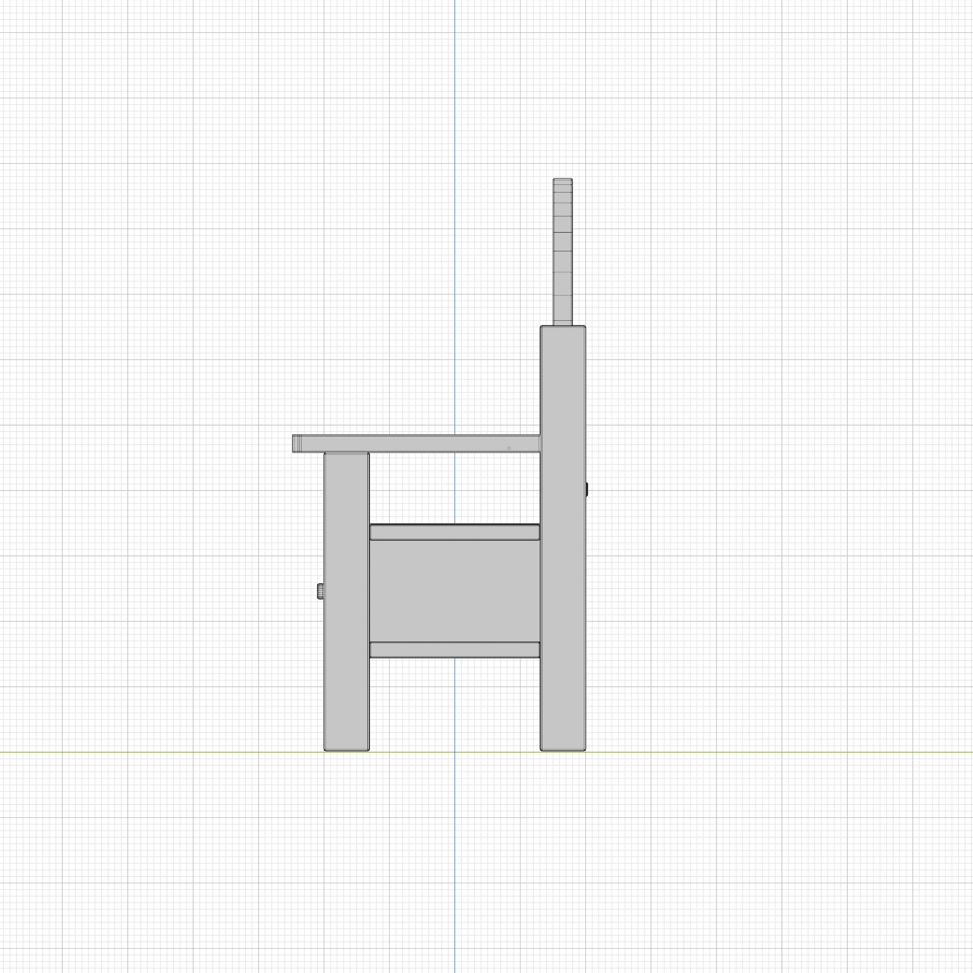 Rustic Bench Low-poly 3D model_45