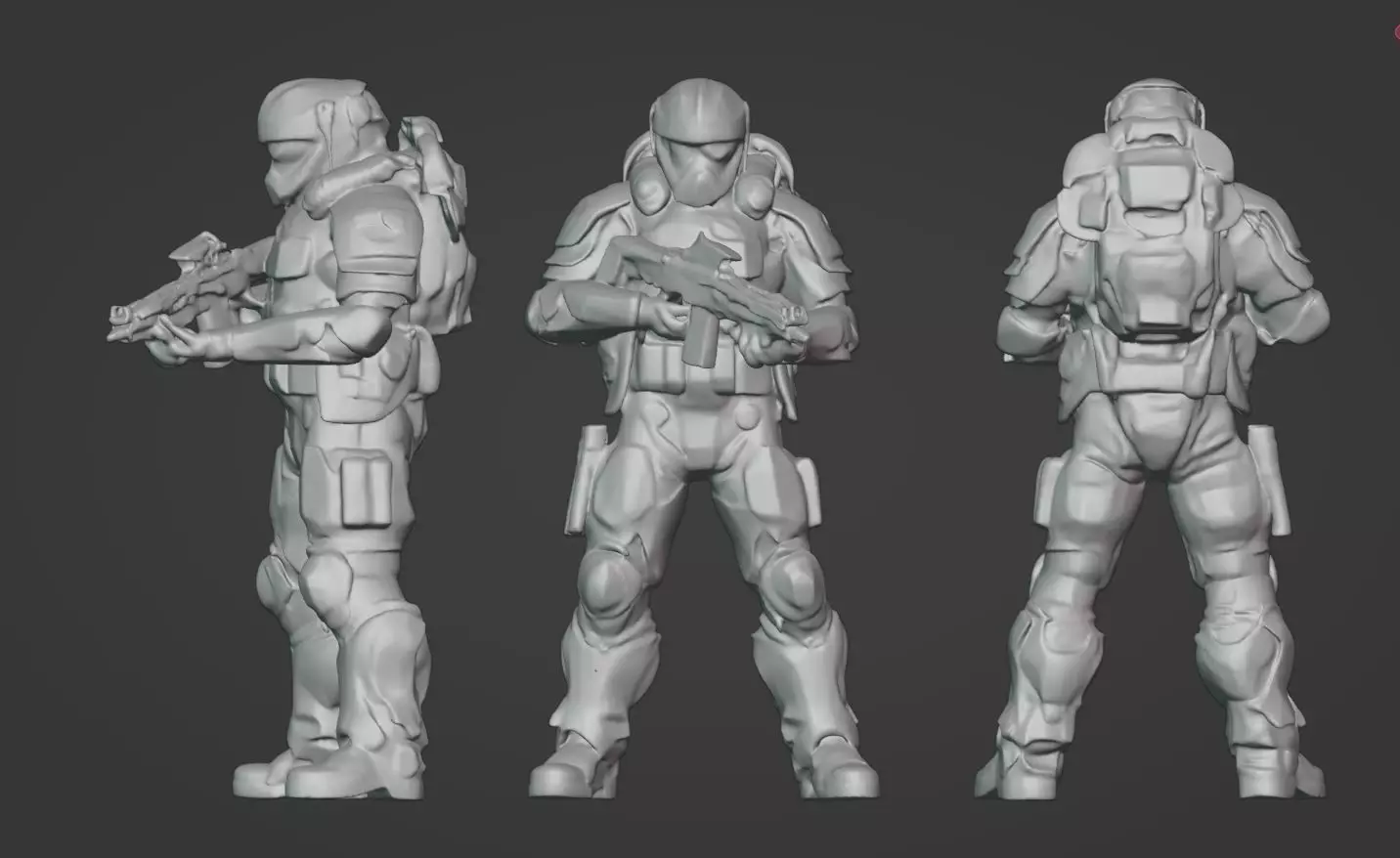 Valour Korps Soldier 3D Printable STL Miniature 3D print model