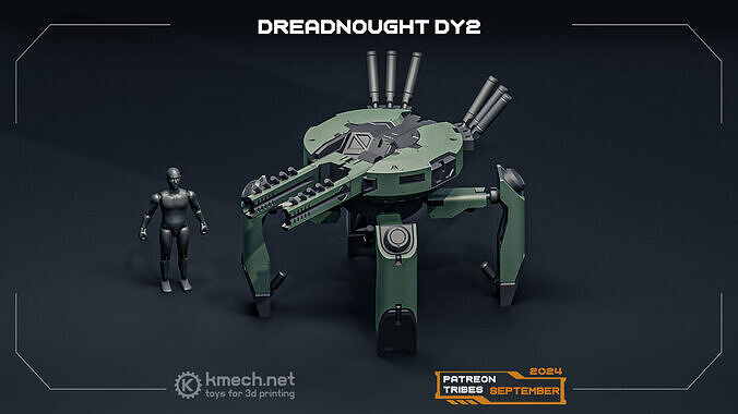 Dreadnought mech 3D print model