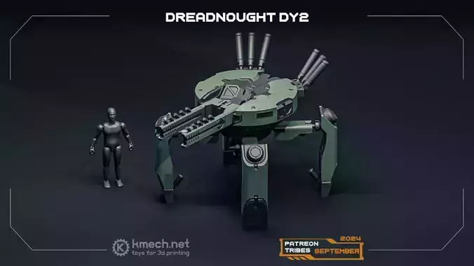 Dreadnought mech 3D print model