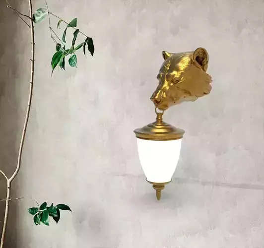Bear Head Wall Lamp