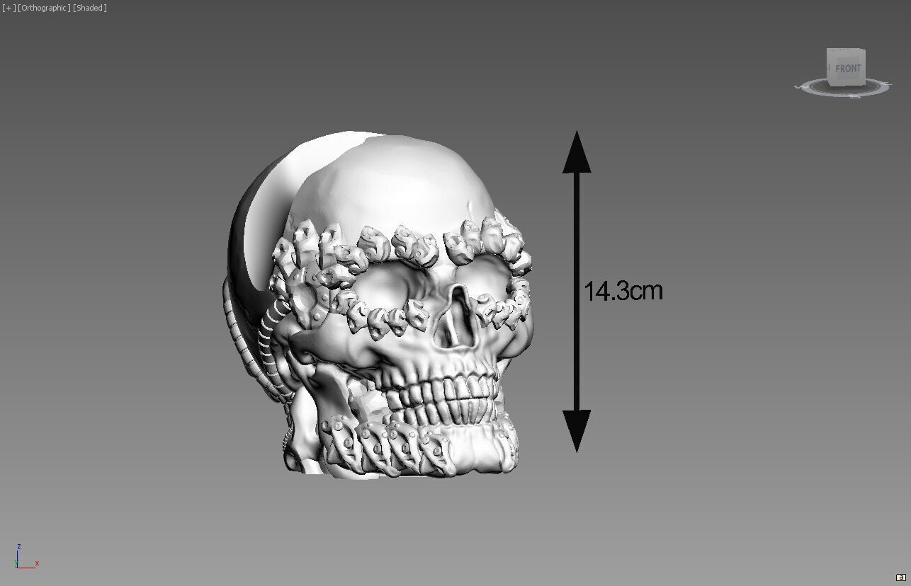 Skull robot Ps5 controller stand Robot skull head ps5controller  3D print model_3