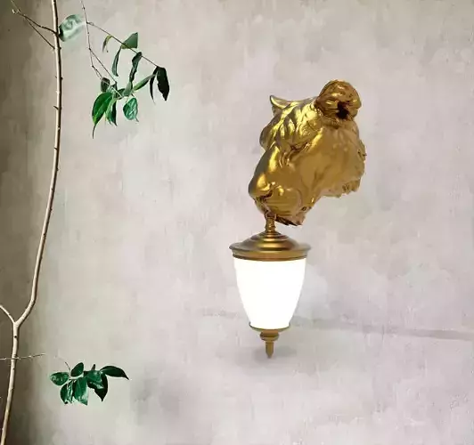 Lion Head Wall Lamp