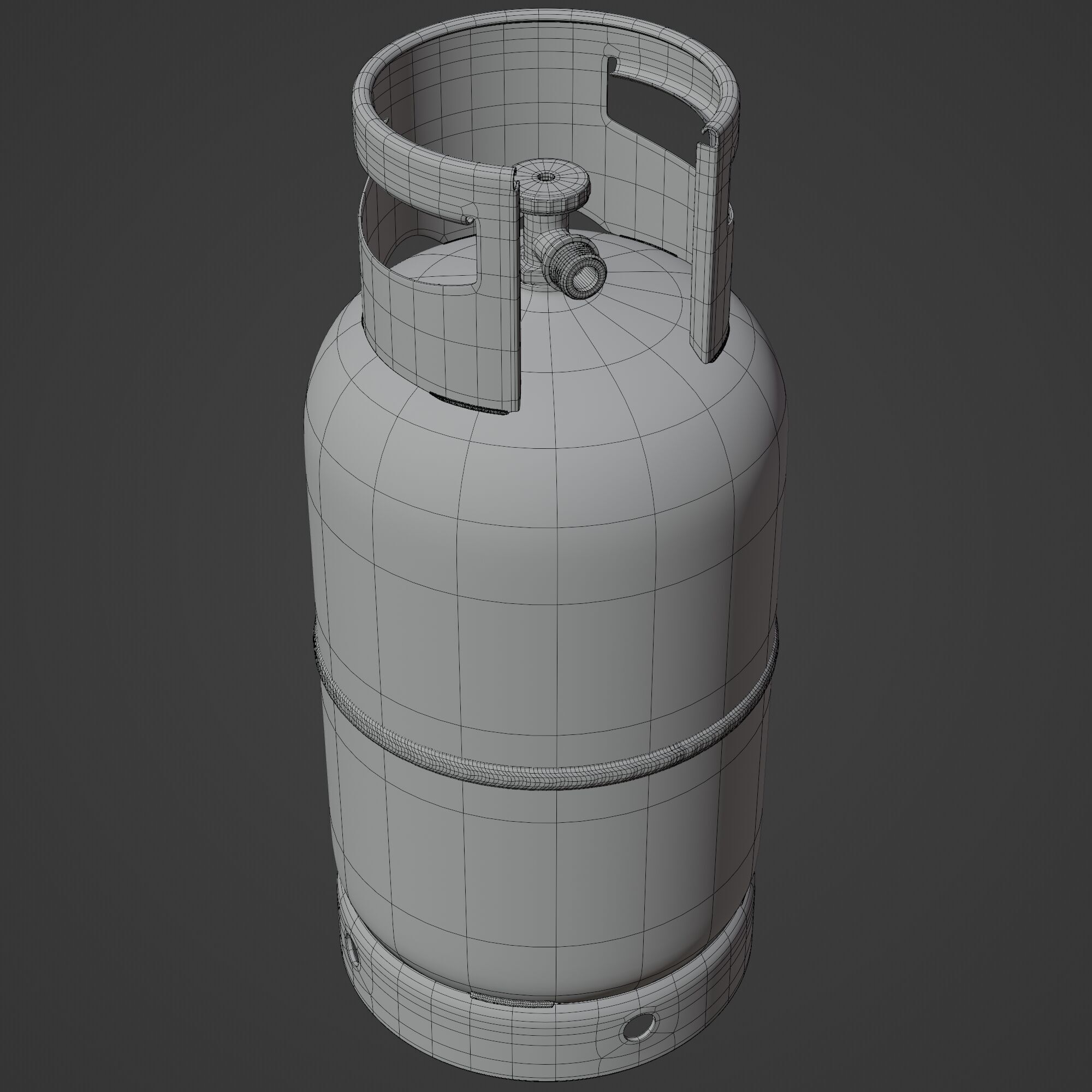 Gas Cylinder Propan 3D model_8