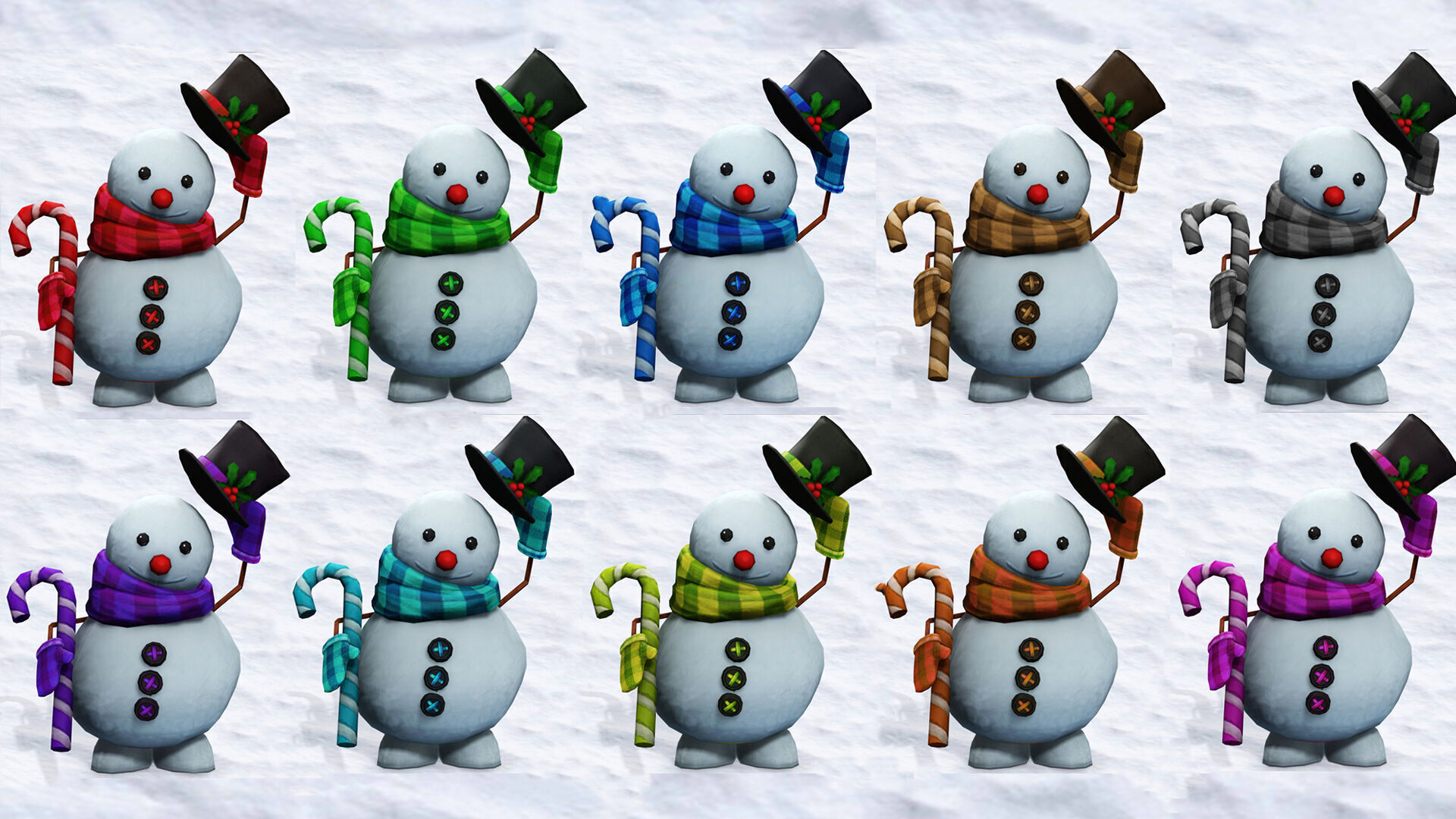 SNOW MAN RIGGED ANIMATED 2 Low-poly 3D model_1