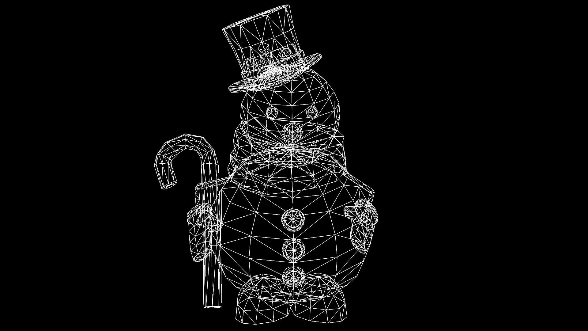 SNOW MAN RIGGED ANIMATED 2 Low-poly 3D model_11