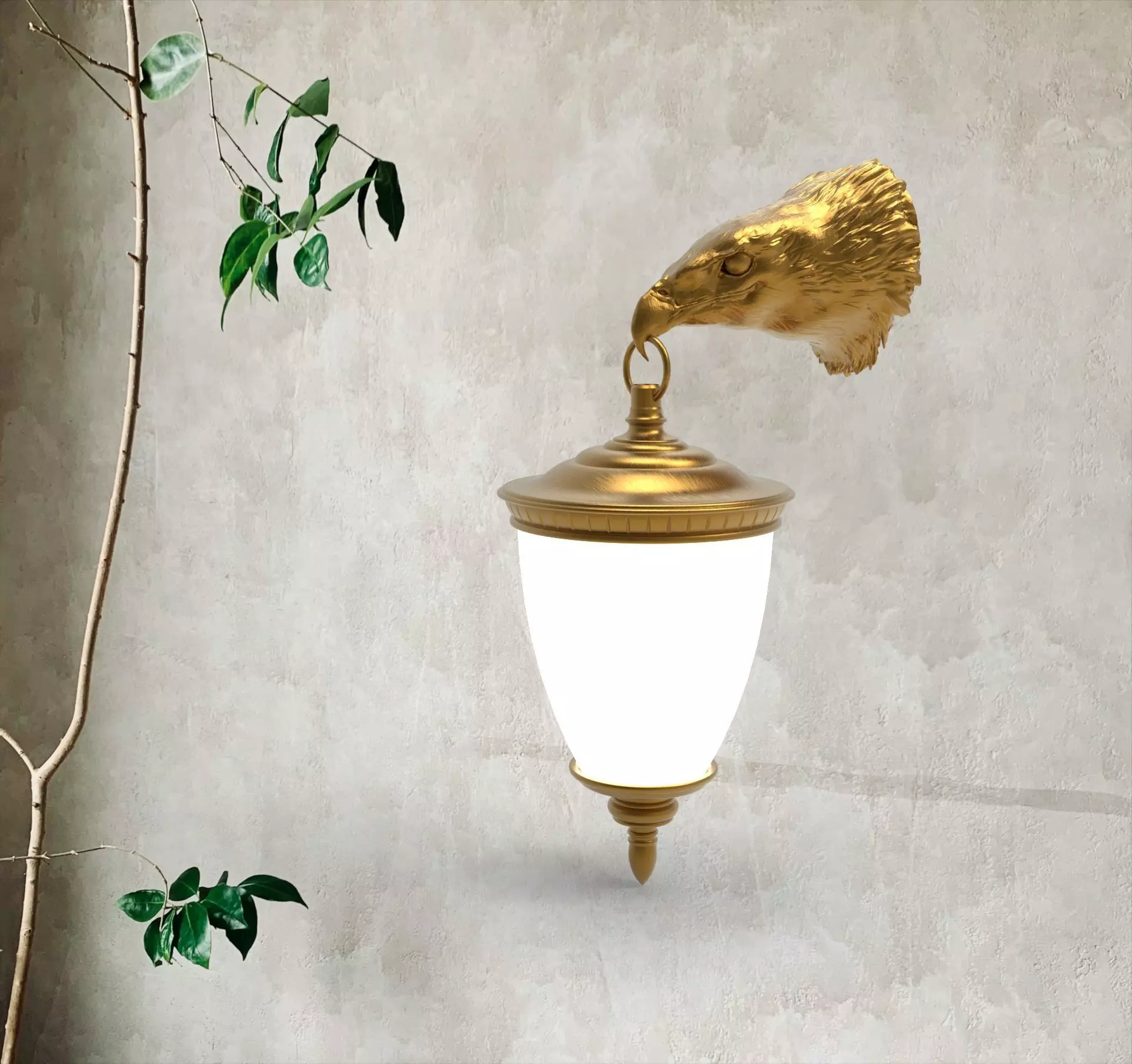 Eagle Head Wall LampEagle Head Wall Lamp 3D print model_0