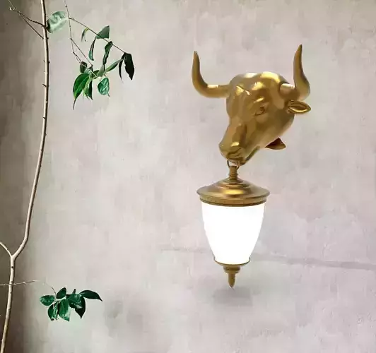 Bull Head Wall Lamp
