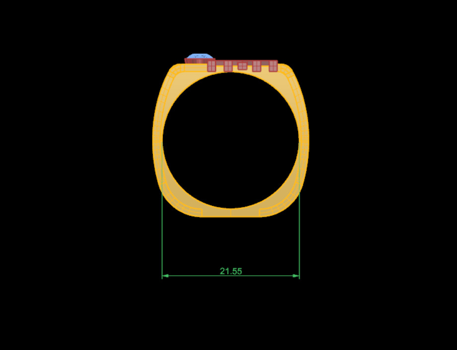 MEN PREMIUM DIAMOND RING 3D print model_5