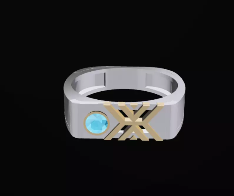MEN PREMIUM DIAMOND RING 3D print model_0