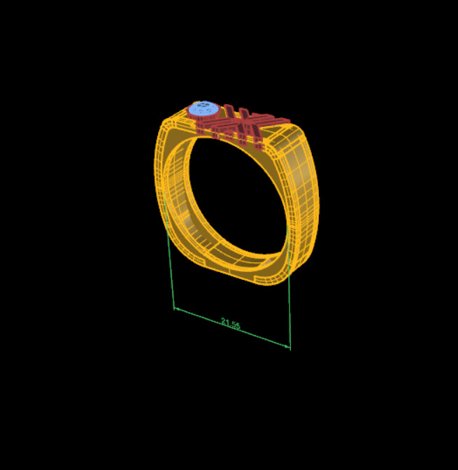 MEN PREMIUM DIAMOND RING 3D print model_11