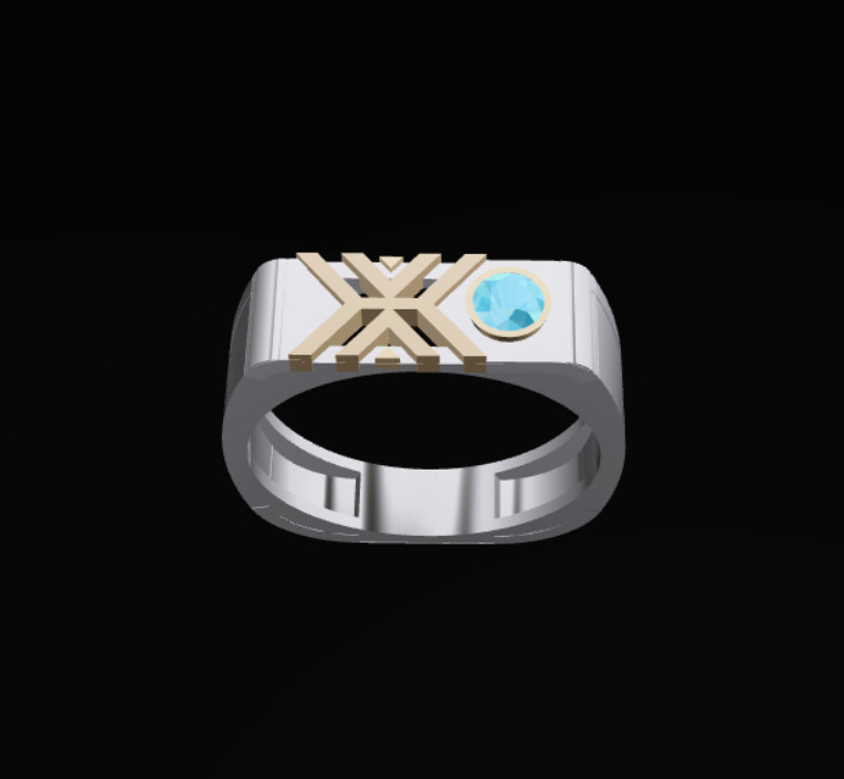 MEN PREMIUM DIAMOND RING 3D print model_4
