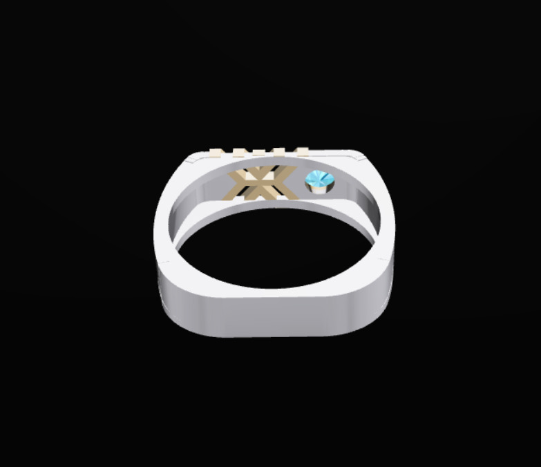 MEN PREMIUM DIAMOND RING 3D print model_3