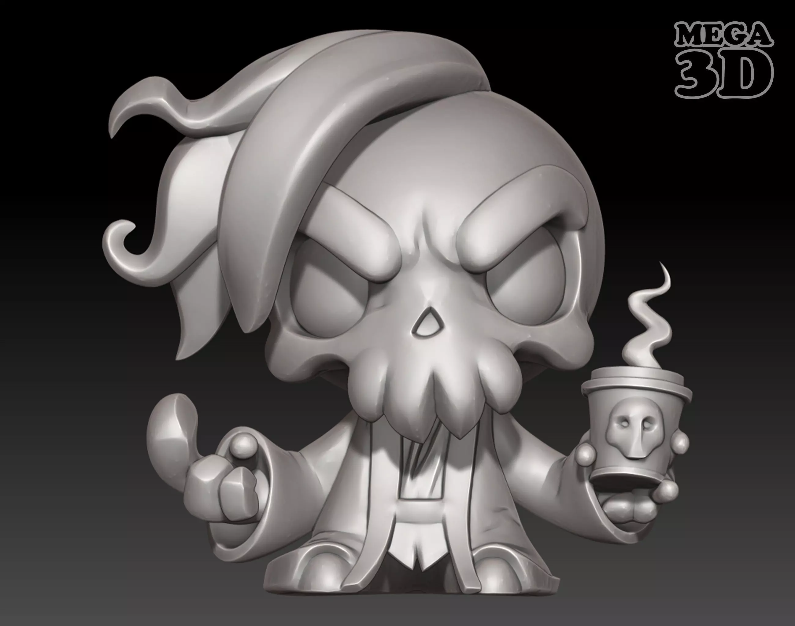 Funny Skull Miniature-250404 3D print model_0