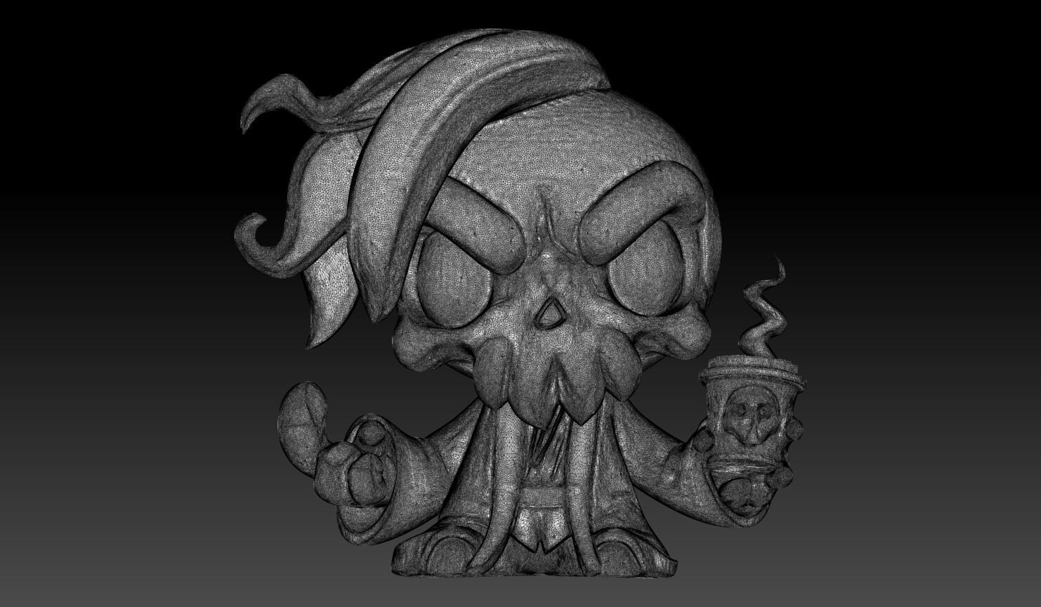 Funny Skull Miniature-250404 3D print model_8