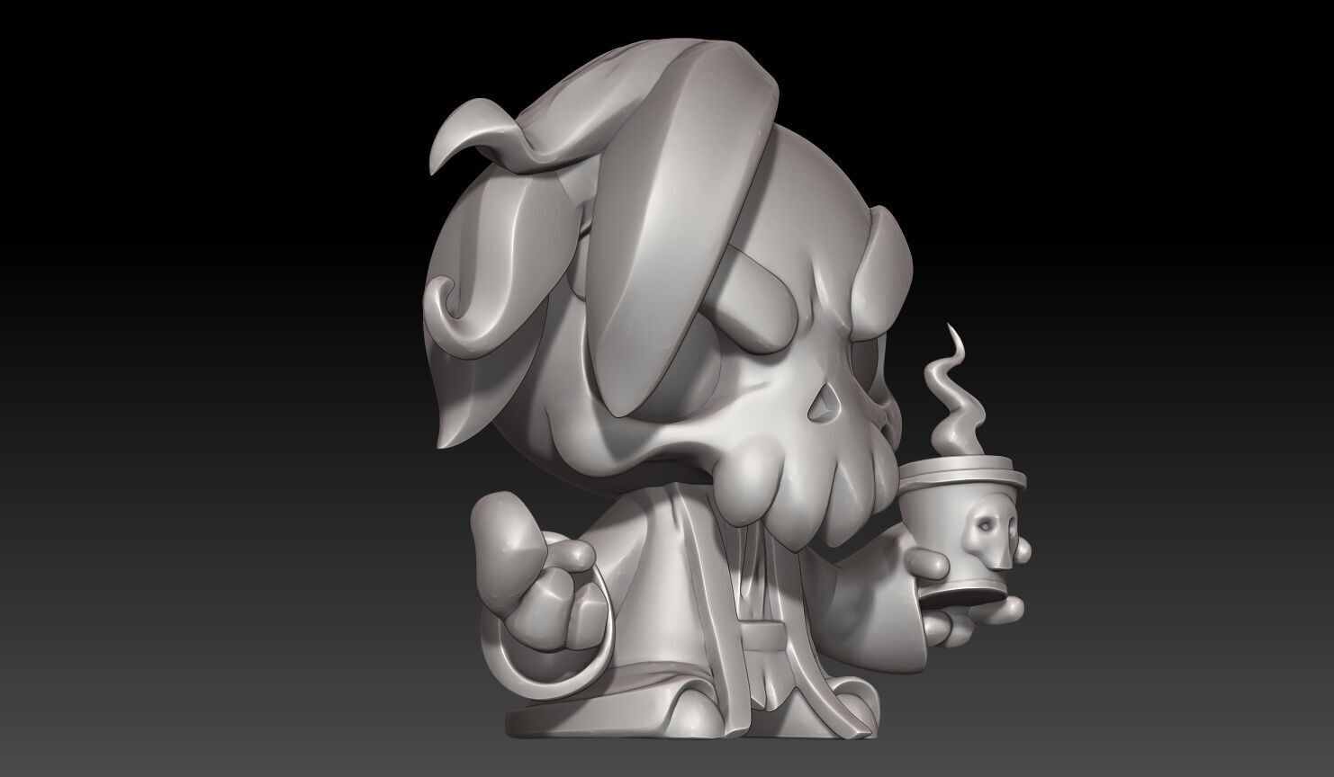 Funny Skull Miniature-250404 3D print model_2