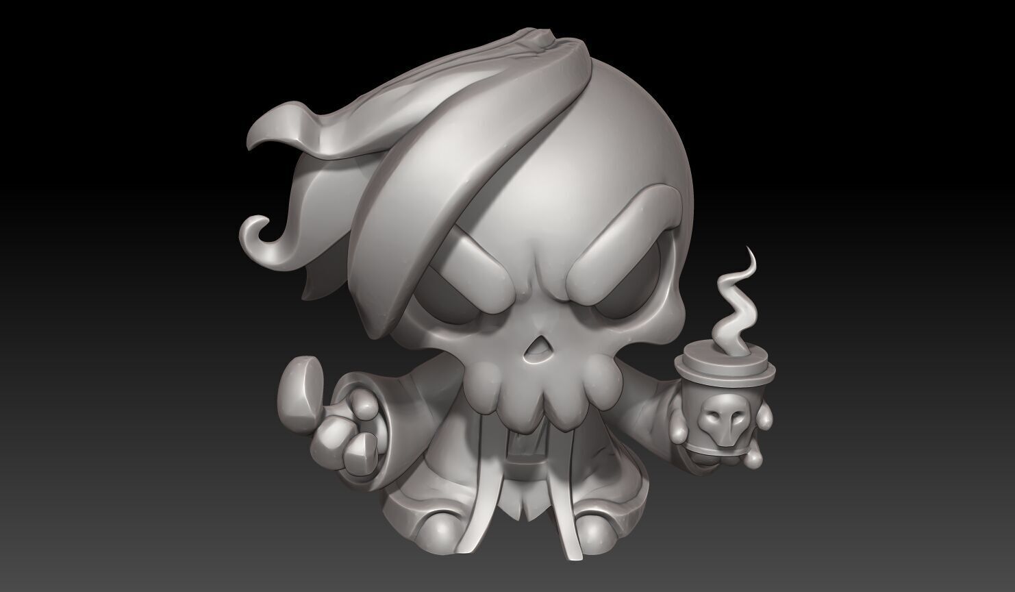 Funny Skull Miniature-250404 3D print model_5