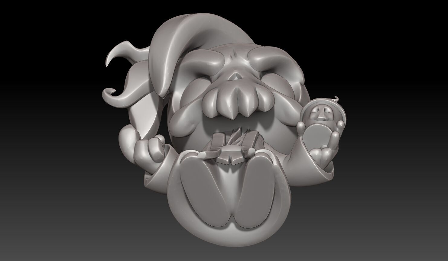 Funny Skull Miniature-250404 3D print model_6