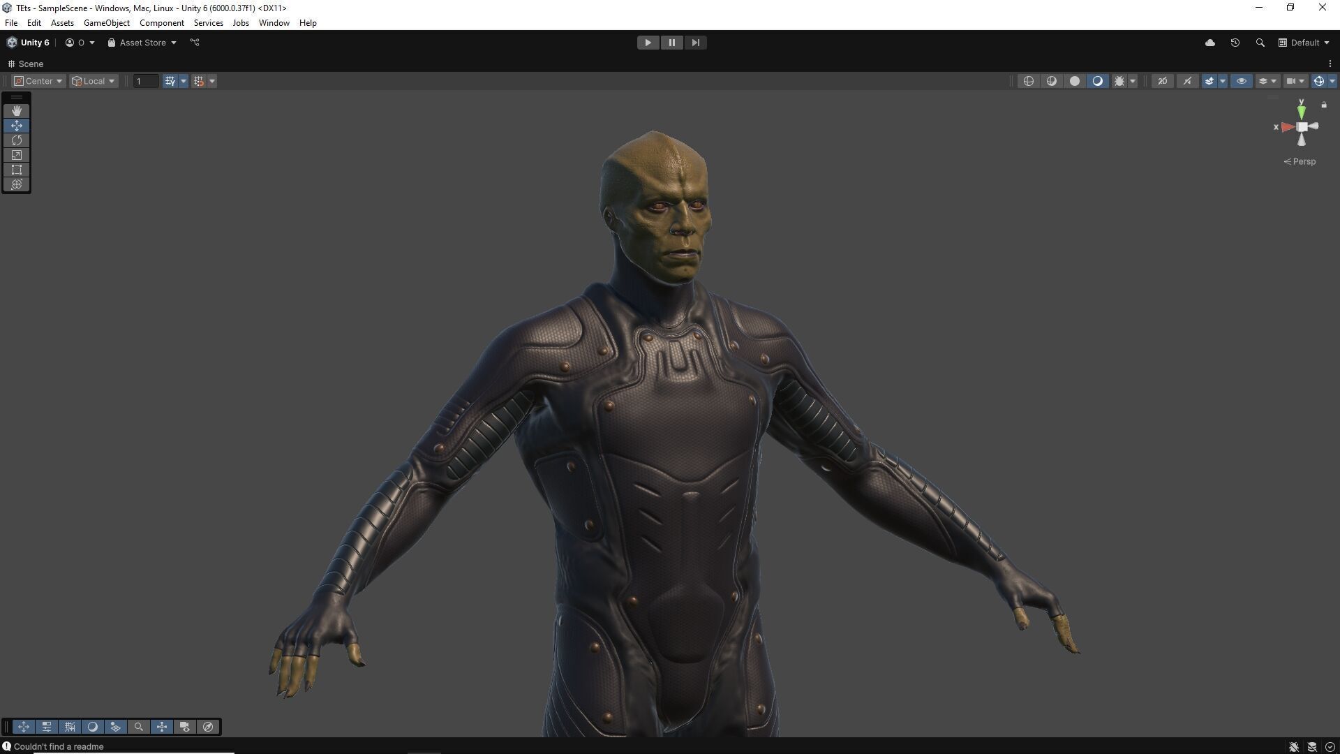 Alien Reptiloid  Low-poly 3D model_5