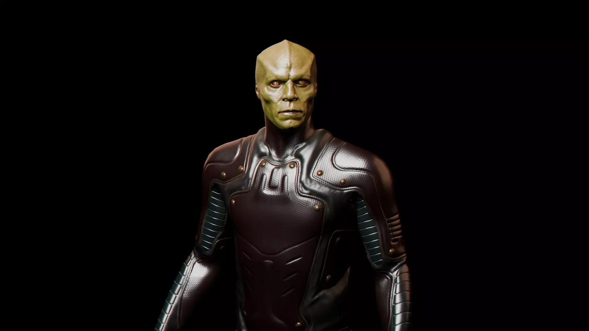 Alien Reptiloid  Low-poly 3D model_0