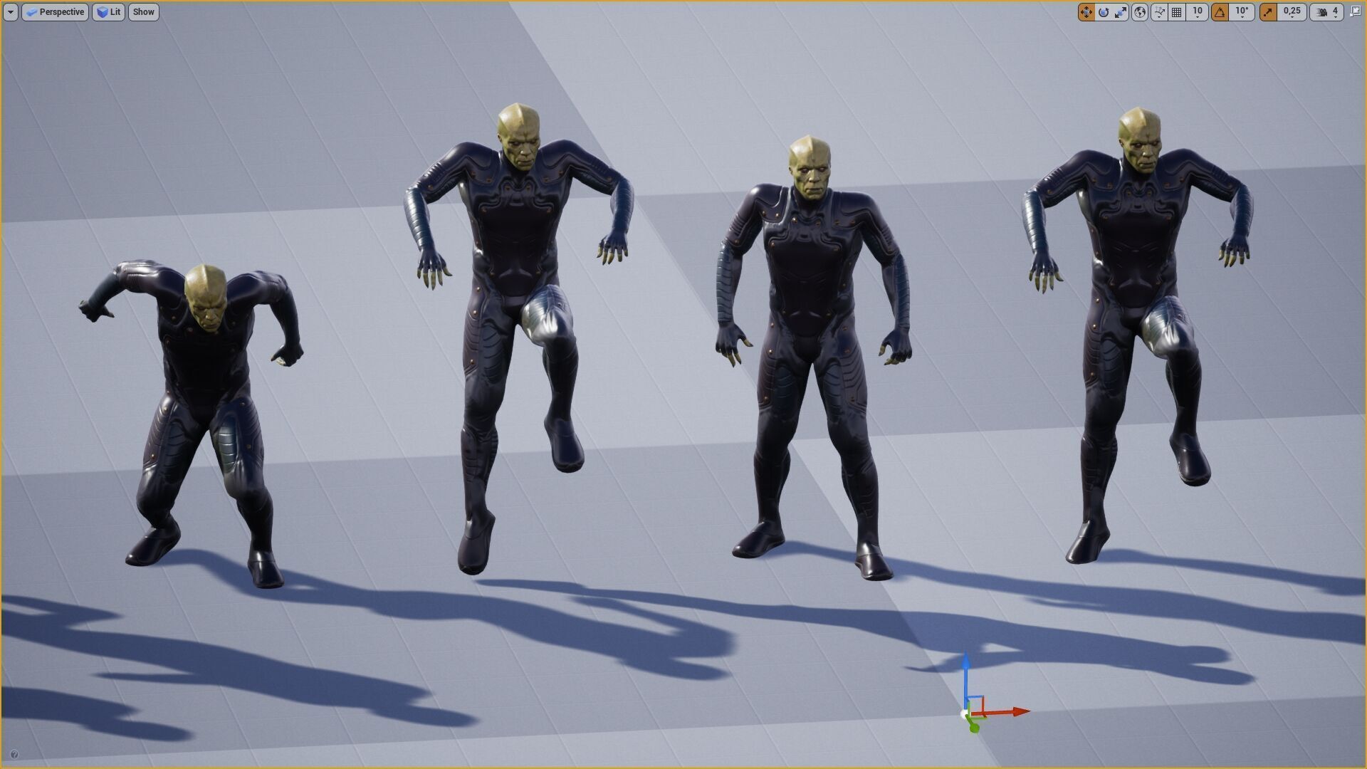 Alien Reptiloid  Low-poly 3D model_15