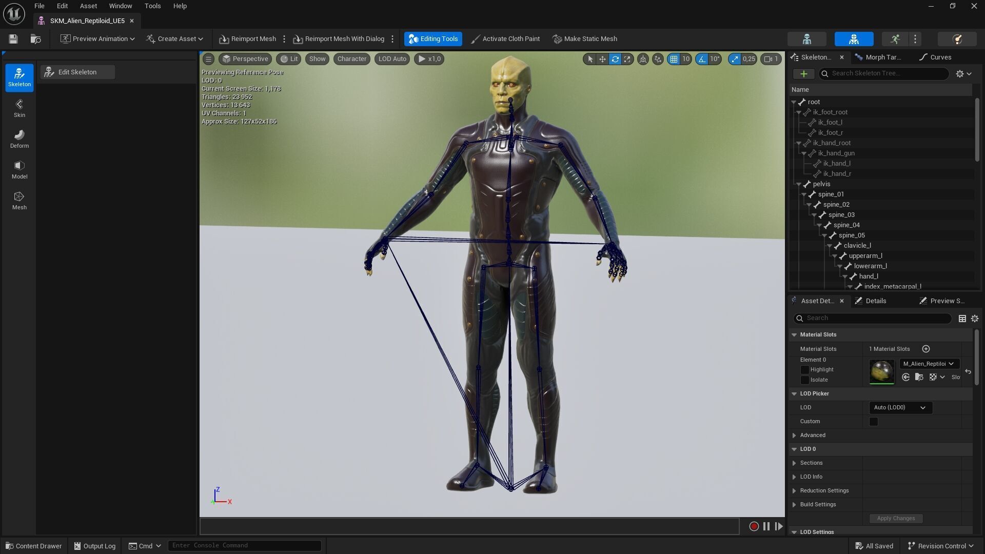 Alien Reptiloid  Low-poly 3D model_12