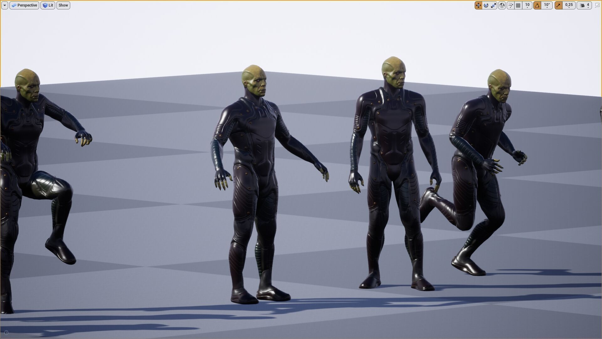 Alien Reptiloid  Low-poly 3D model_18