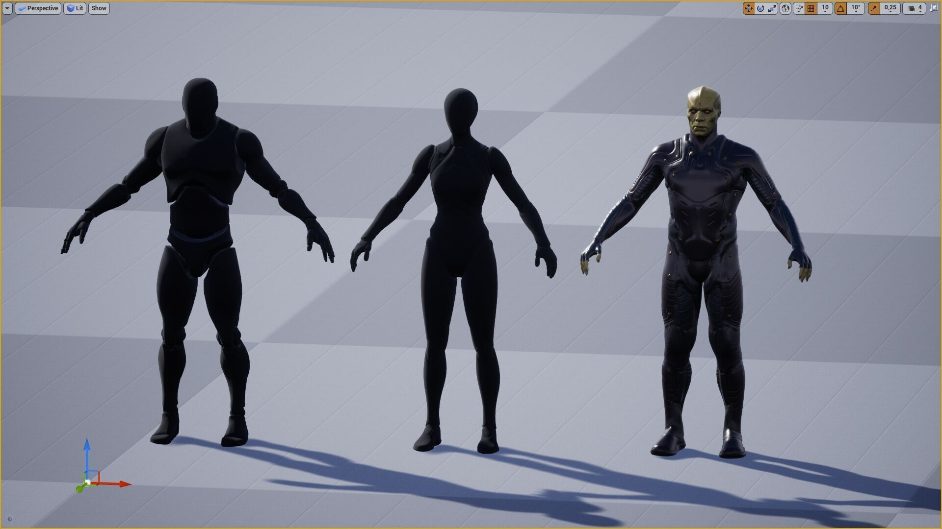 Alien Reptiloid  Low-poly 3D model_10