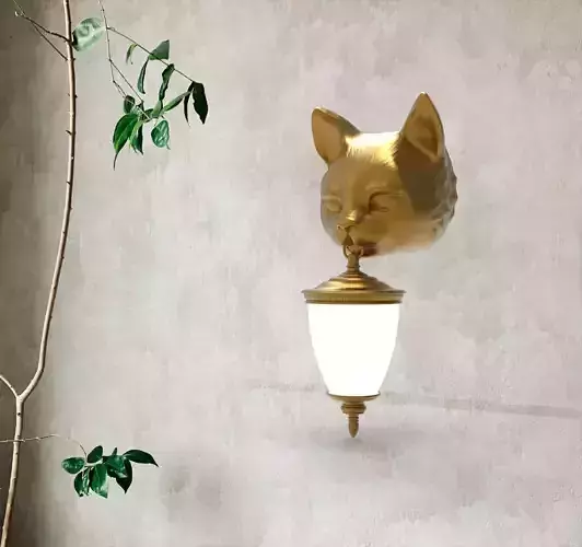 cat Head Wall Lamp