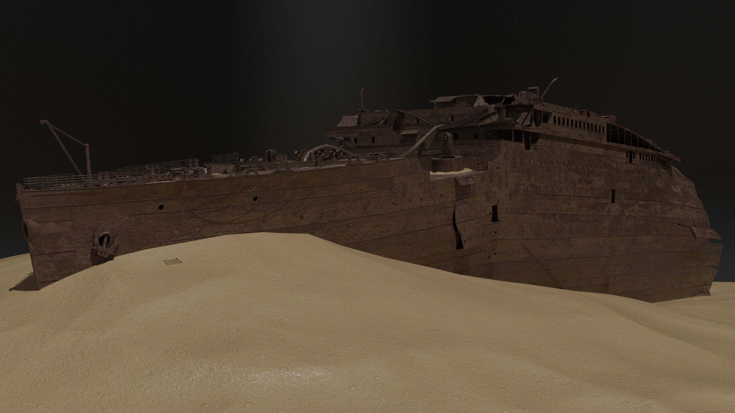 The bow of the Titanic Low-poly 3D model_2