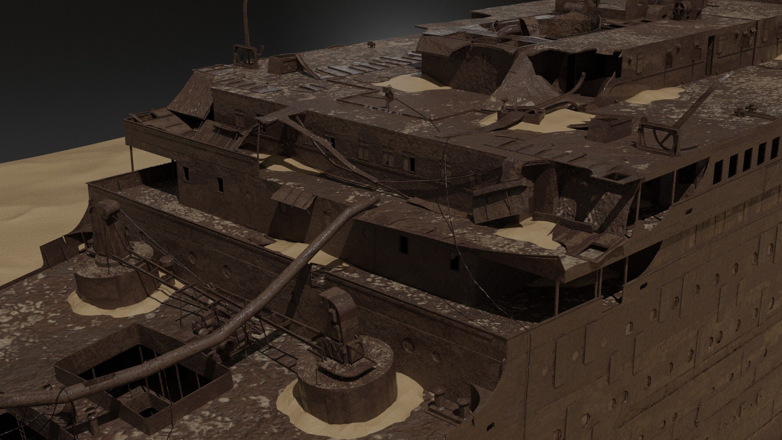 The bow of the Titanic Low-poly 3D model_8