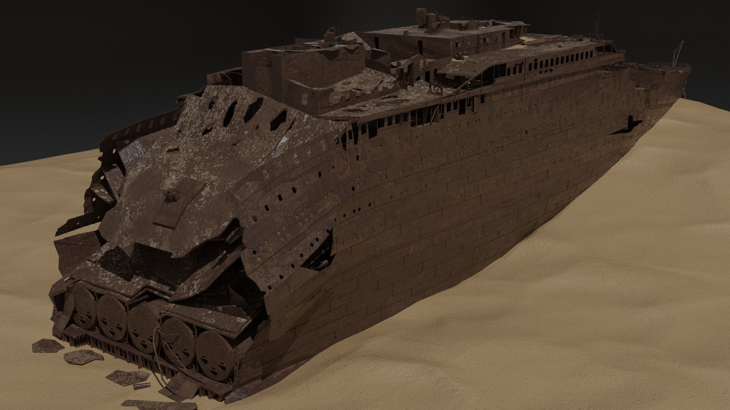 The bow of the Titanic Low-poly 3D model_6