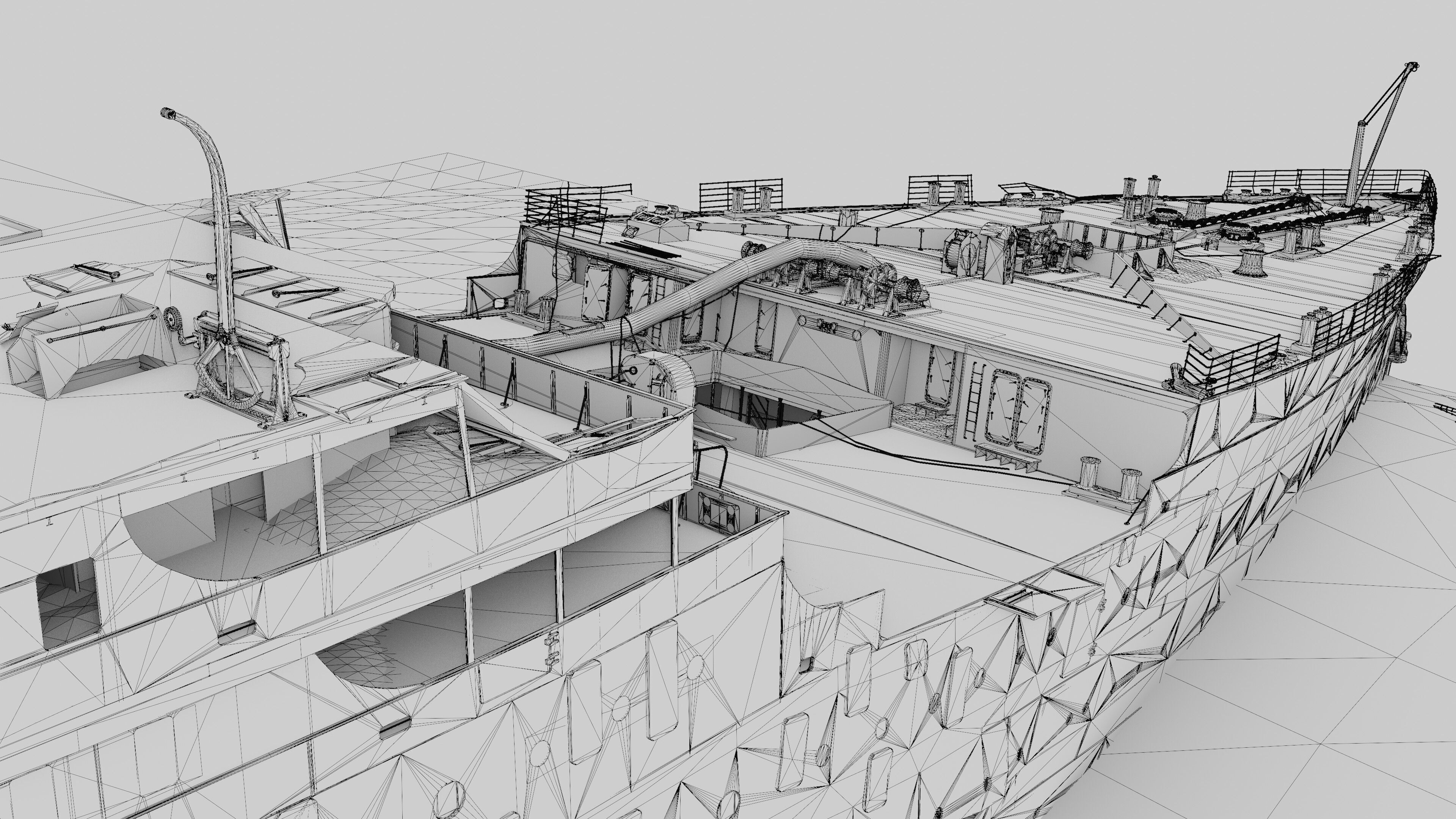 The bow of the Titanic Low-poly 3D model_24