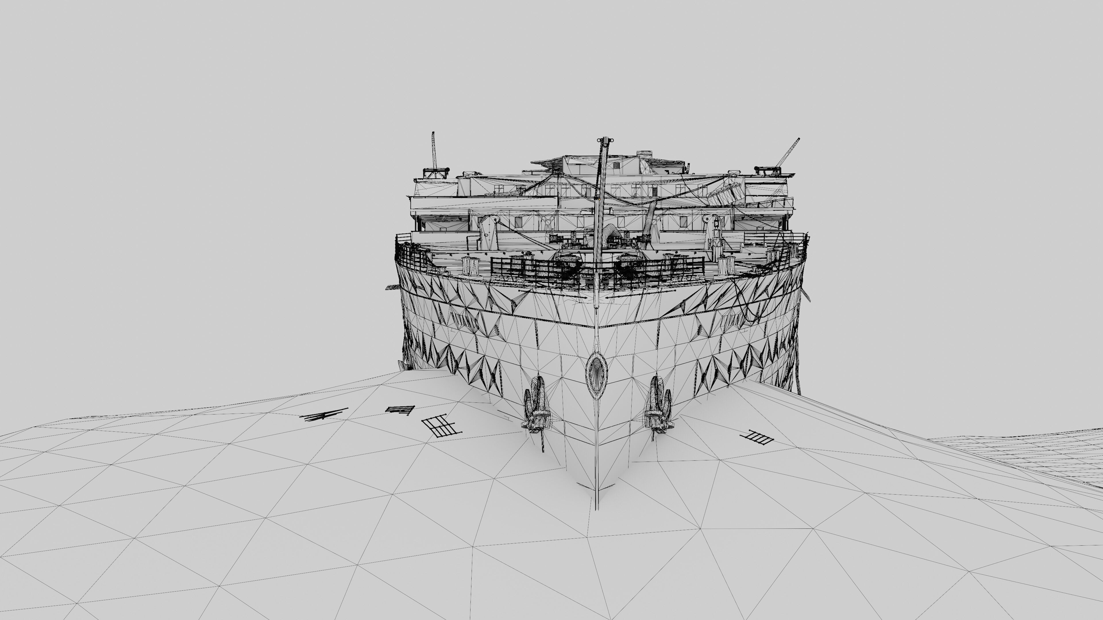 The bow of the Titanic Low-poly 3D model_26