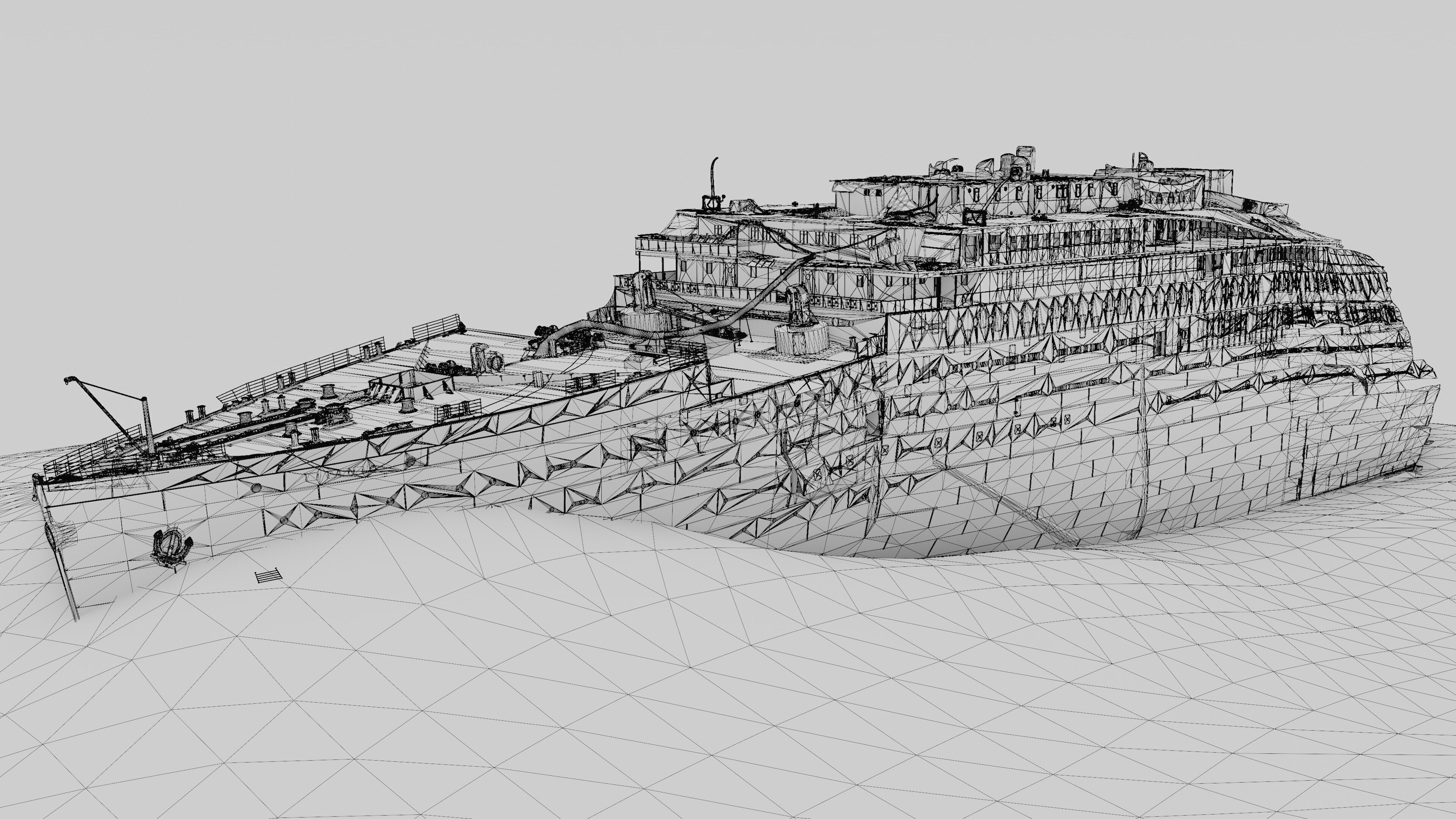 The bow of the Titanic Low-poly 3D model_21