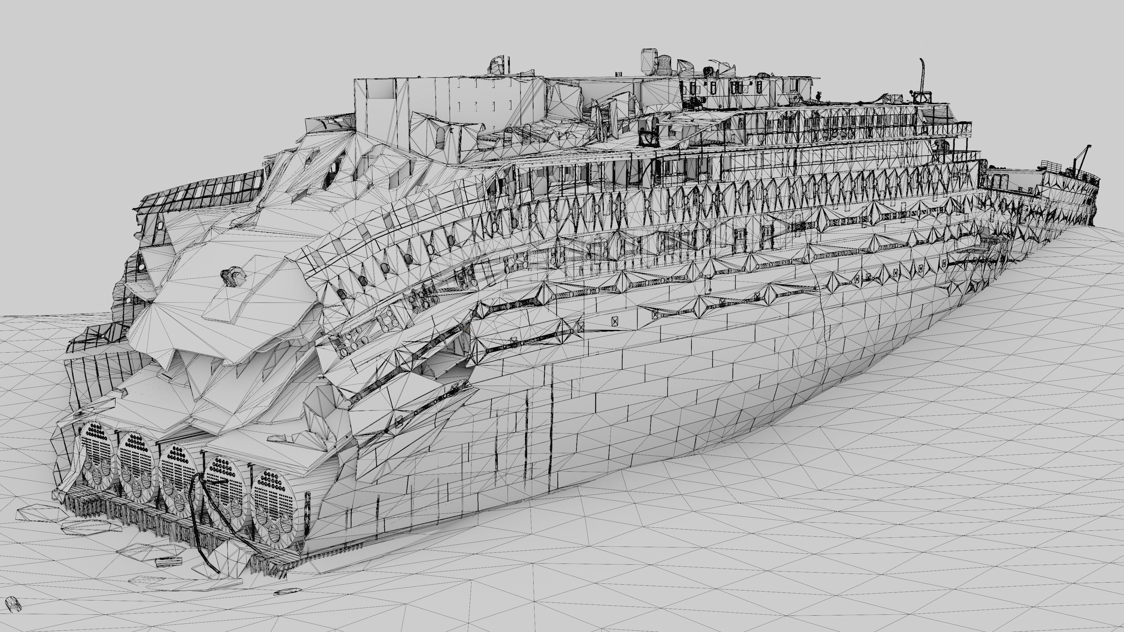The bow of the Titanic Low-poly 3D model_22