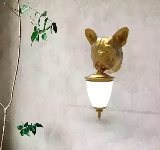 Dog Head Wall Lamp