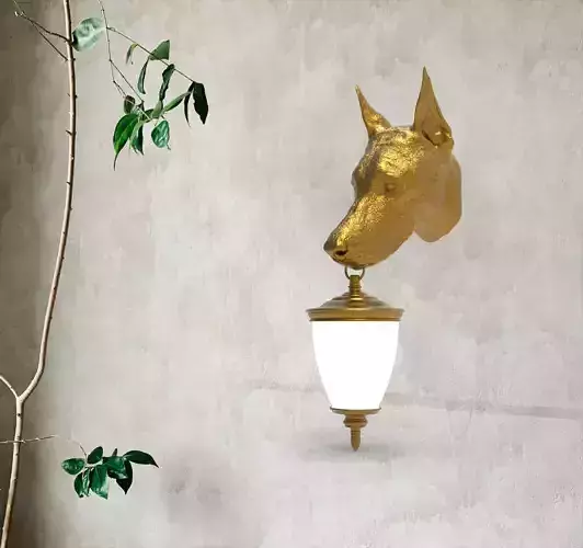 dog Head Wall Lamp