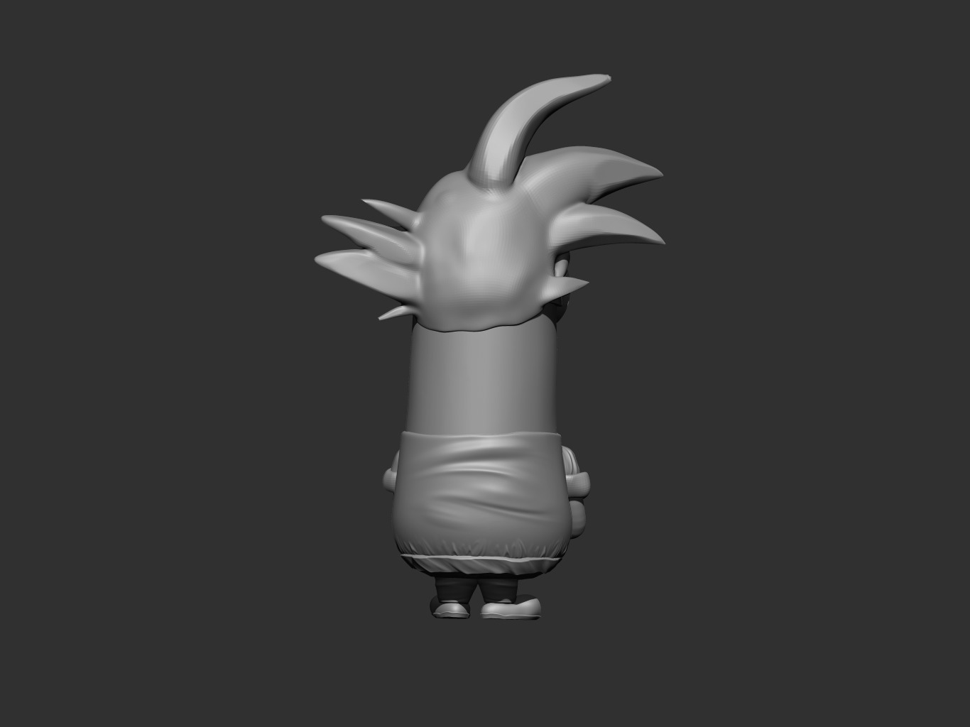 Minion goku detailed 3D print model_1