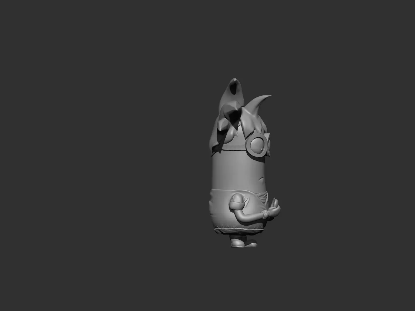 Minion goku detailed 3D print model_0
