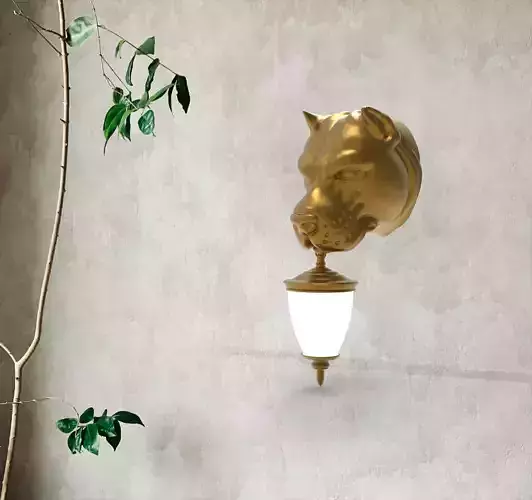 dog Head Wall Lamp