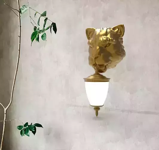Lion Head Wall Lamp
