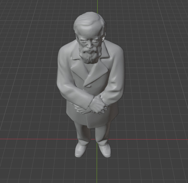 Fyodor Dostoevsky Statue 3D print model_18