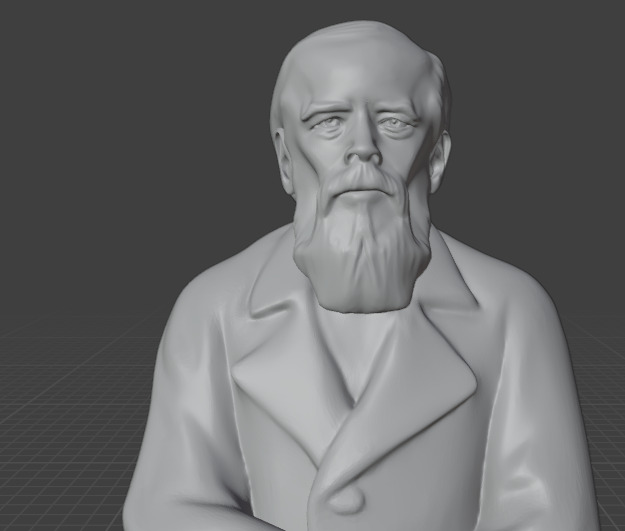 Fyodor Dostoevsky Statue 3D print model_21